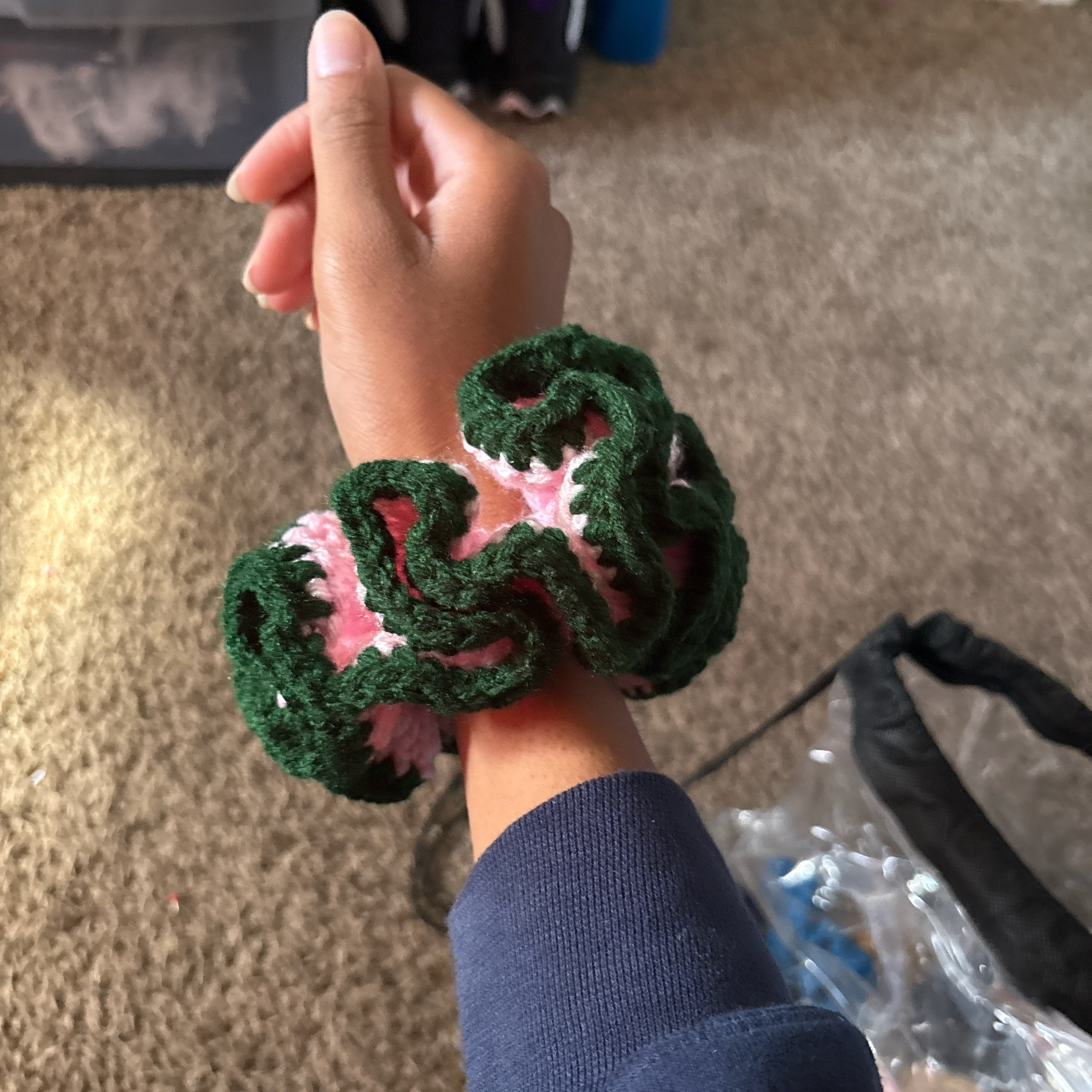 Crochet scrunchies